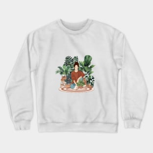 Plant lady, Girl with plants 2 Crewneck Sweatshirt